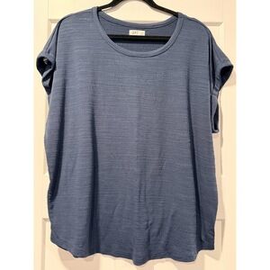 Maurices 24/7 Textured Dark Blue Short-Sleeve Tee Size XL